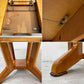 イタリアモダン バーズアイメープル エクステンション ダイニングテーブル ラウンドテーブル 伸長式 W100-135cm ●
