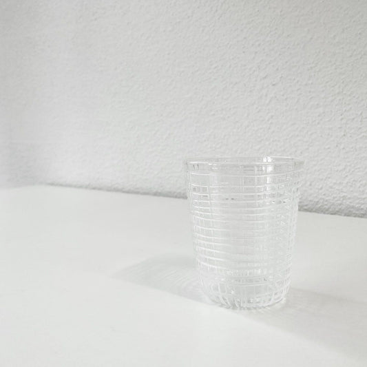 【9D】辻和美 Kazumi Tsuji 普通のコップ ミゾレ グラス ガラスタンブラー Φ7.5×9cm ファクトリーズーマー factory zoomer 現代作家 ◎