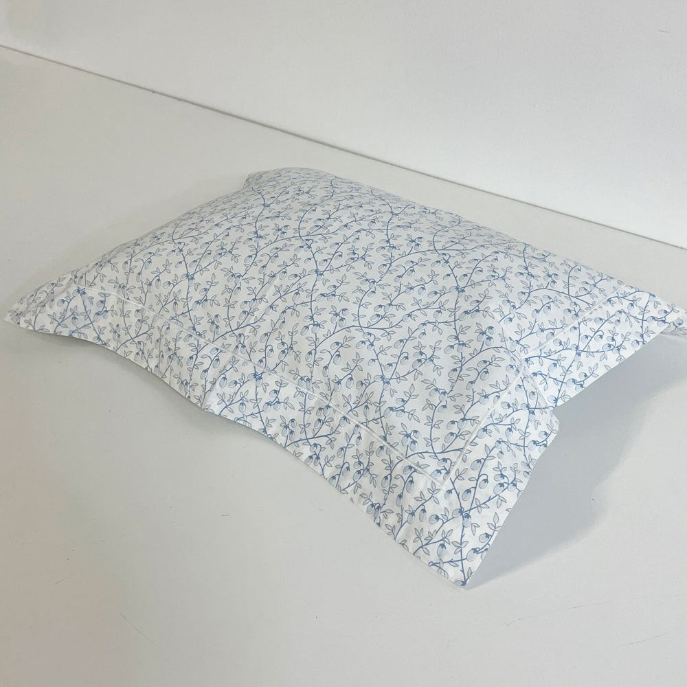 イヴドローム Yves Delorme クッションカバー  ピローケース ブルーフラワー フランス ●