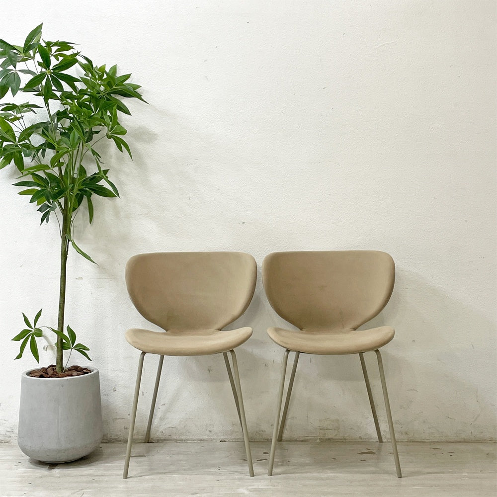 ボーコンセプト Bo Concept ハミルトンチェア Hamilton chair ダイニングチェア ファブリック ベルベット サンド モダンデザイン 北欧 デンマーク A ●