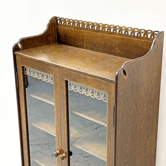 インテルナ南條 パリの雑貨屋 F-19 飾棚 ガラスキャビネット 棚板4段 オーク材 クラシカルデザイン 定価￥118,800- ●