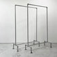キークランプ KeeKlamp 単管 ハンガーラック パイプ シルバー H182cm インダストリアルデザイン 店舗什器 A ●