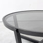 カッシーナイクスシー CASSINA ixc. ラーゴ LAGO ダークグレーガラス センターテーブル Ø90cm ミニマルモダン イタリア ●