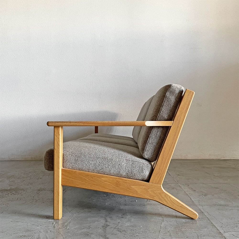 ウニコ unico ヴィスカ VISKA 3シーターソファ 3人掛け W178cm オーク材 カバーリングファブリック ベージュ系 参考価格￥179,300- 〓