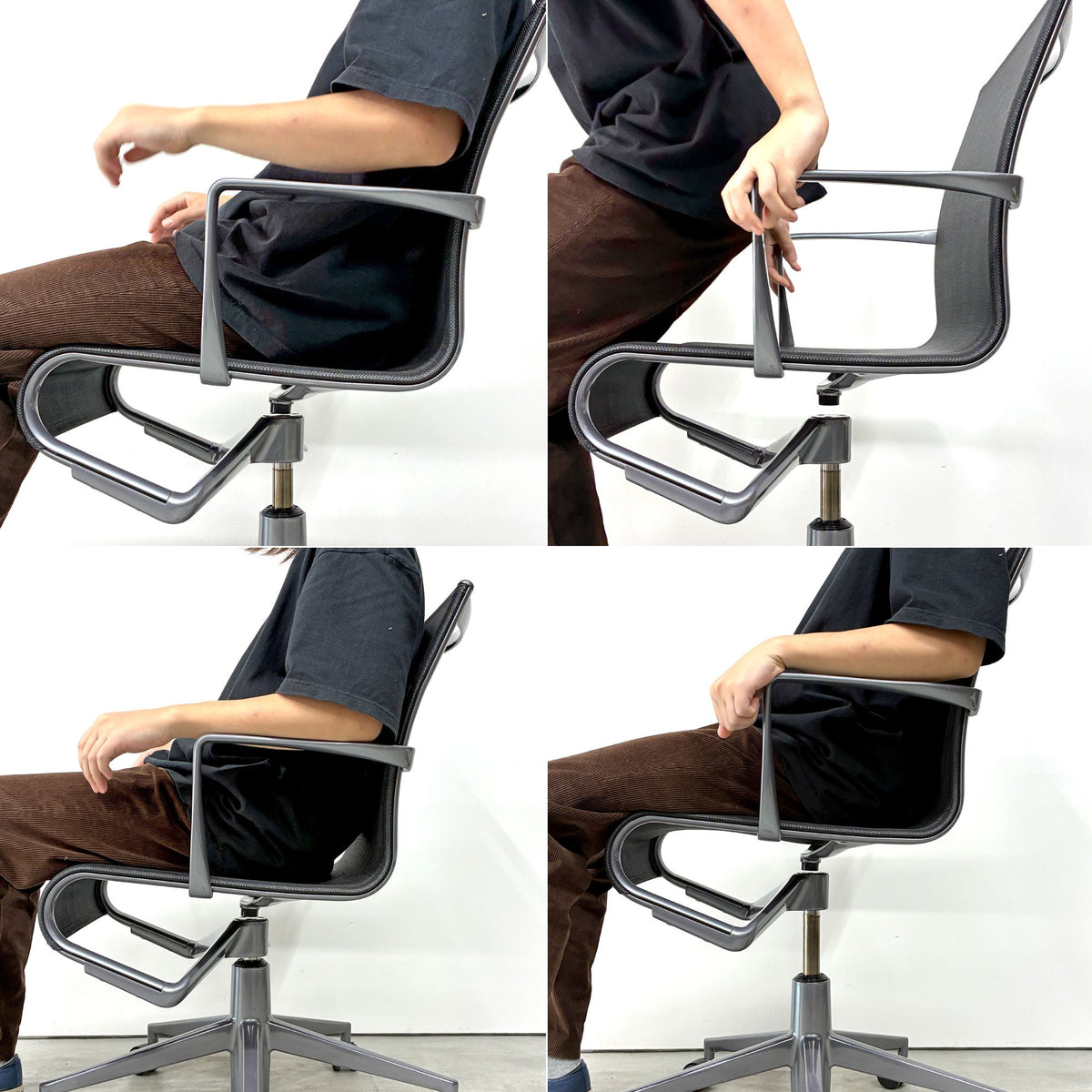 アリアス Alias 434 ローリングフレーム ROLLINGFRAME アームチェア オフィスチェア グラファイトグレー 昇降 アルベルト・メダ Cassina ixc.取扱 ◎