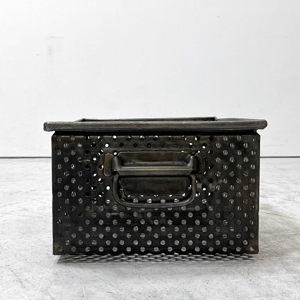 SCHAFER スタッキング ストレージボックス パンチングメタル インダストリアル ドイツビンテージ B ●