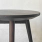 冨士ファニチア FUJI FURNITURE ナギ Nagi サイドテーブル T04510S オーク材 ダークブラウン 天板Φ40cm 小林幹也 ★
