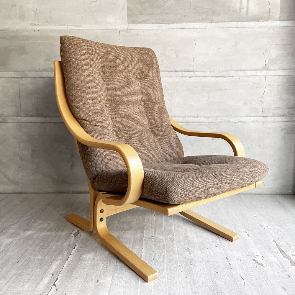 冨士ファニチア Fuji furniture アージオ ソファ AGIO SOFA 1Pソファ  両肘 アームラウンジチェア オーク材 ファブリック ♪