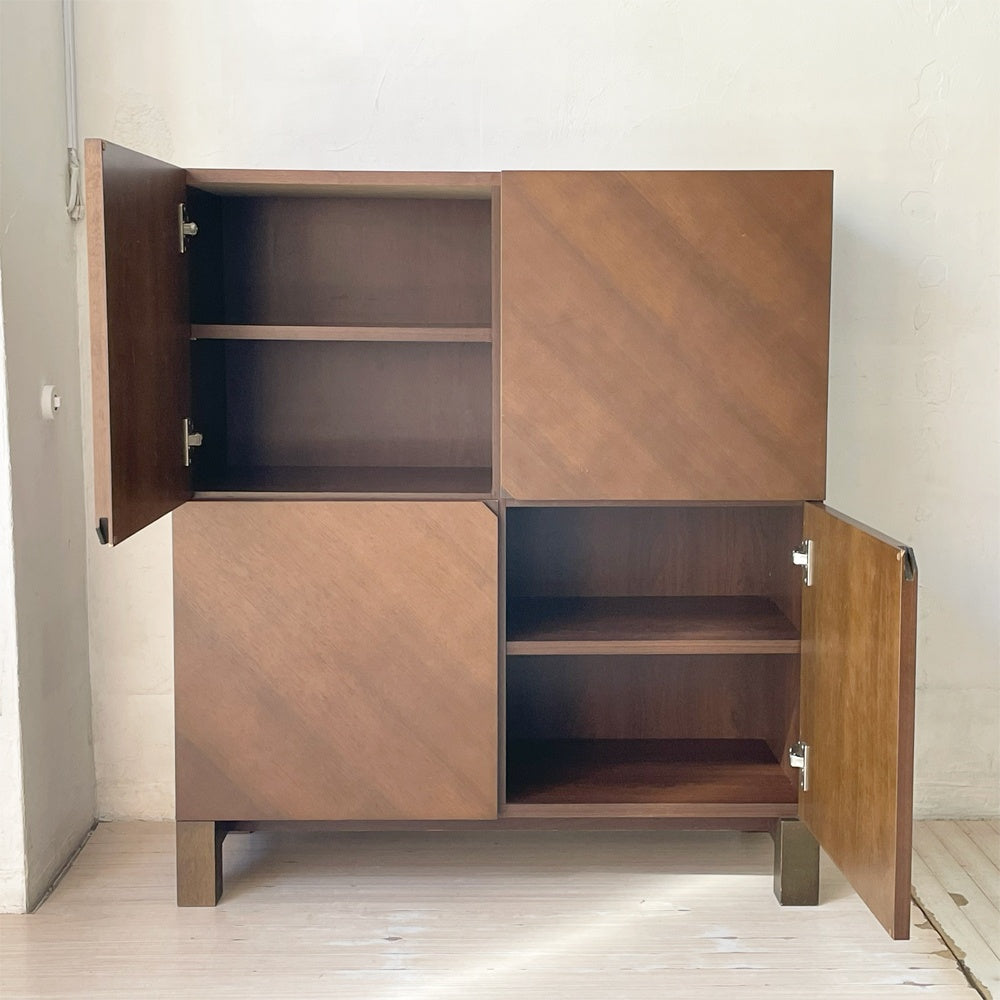 白半木材 HAKUHAN サイドキャビネット CABINET4 ブラウン リビングキャビネット ウォールナット ★