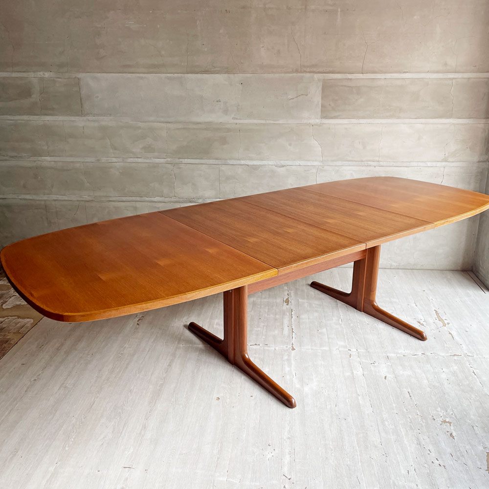 デューロン dyrlund エクステンション 伸長式 ダイニングテーブル チーク材 W165~215~265cm デンマークビンテージ 北欧家具♪