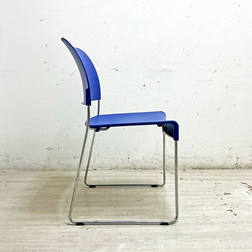 ヴィトラ Vitra シムチェア Sim chair スタッキングチェア ジャスパーモリソン ブルー 参考定価￥50,600 A ●