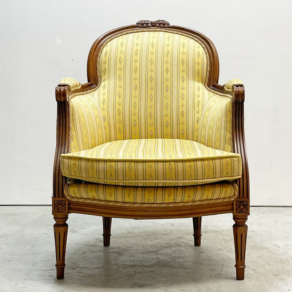 クラシカルデザイン Classical Design  1人掛けソファ ファブリック フルーディング彫り ヨーロピアンクラシカルデザイン B ●