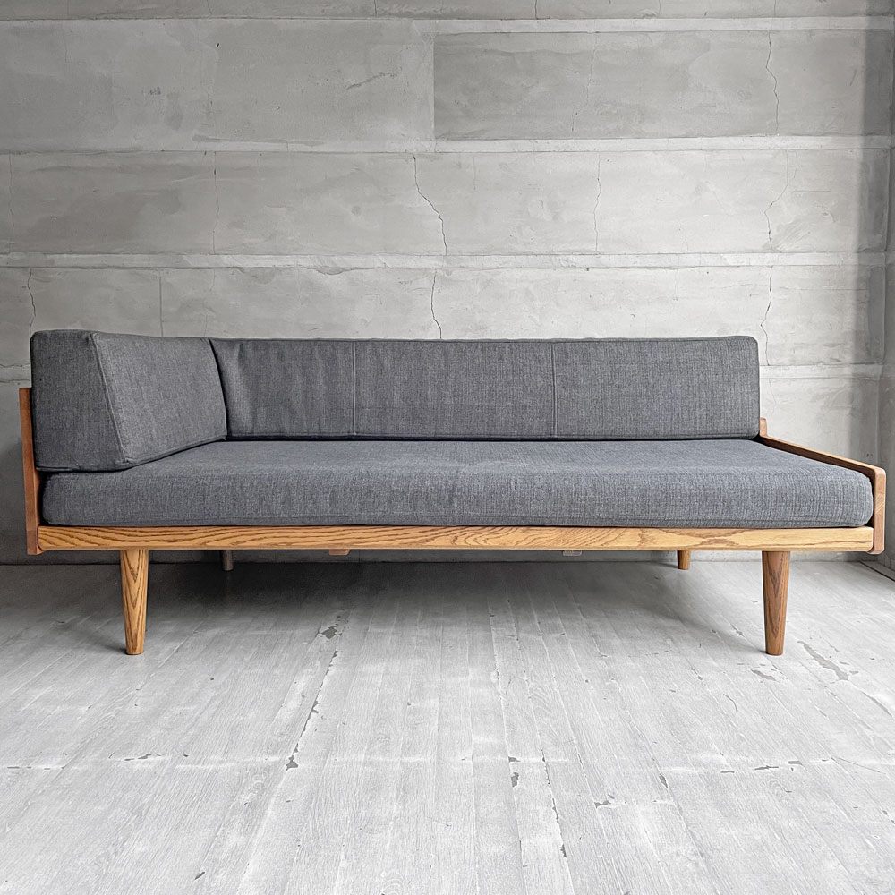 モモナチュラル Momo Natural デイソファ DAY SOFA 2.5シーター ONE ARM L 片アーム オーク無垢材フレーム 参考定価145,000円 ♪