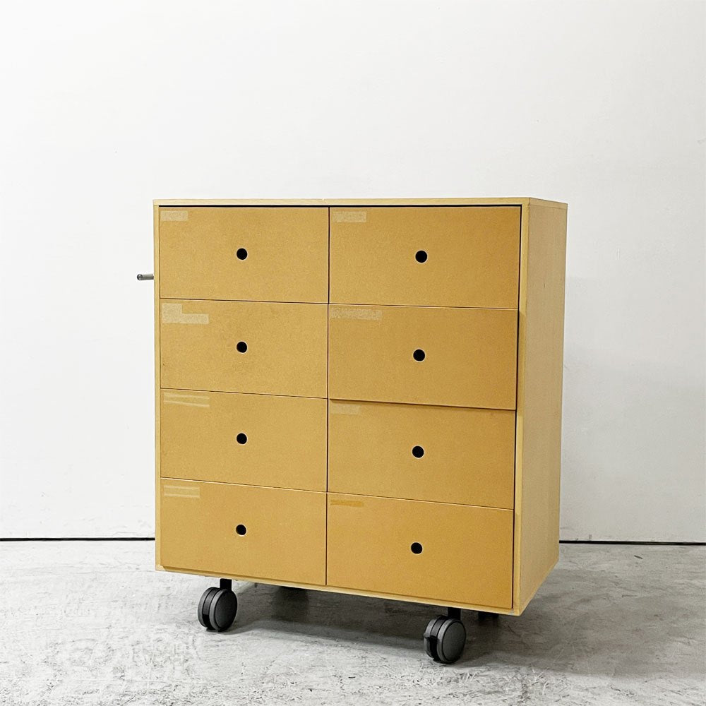 マルゲリータ margherita Storage Cart キャスター付き収納カート 標準タイプ A4書類引き出し収納カート 深め 8杯 シナ合板 定価￥53,680- B ●