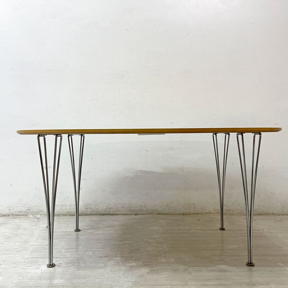 フリッツハンセン Fritz Hansen スーパー楕円 Bテーブル ダイニングテーブル ビーチ材天板 W150 ピート・ヘイン アルネ・ヤコブセン 天板再塗装品 ●