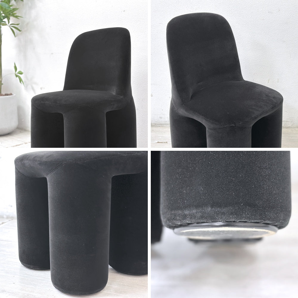 ミネルバ MINERVA ゾウ チェア Zo chair ブラック ベロア調 ぬいぐるみの椅子 黒川雅之 Kurokawa Masayuki 80's vintage ●