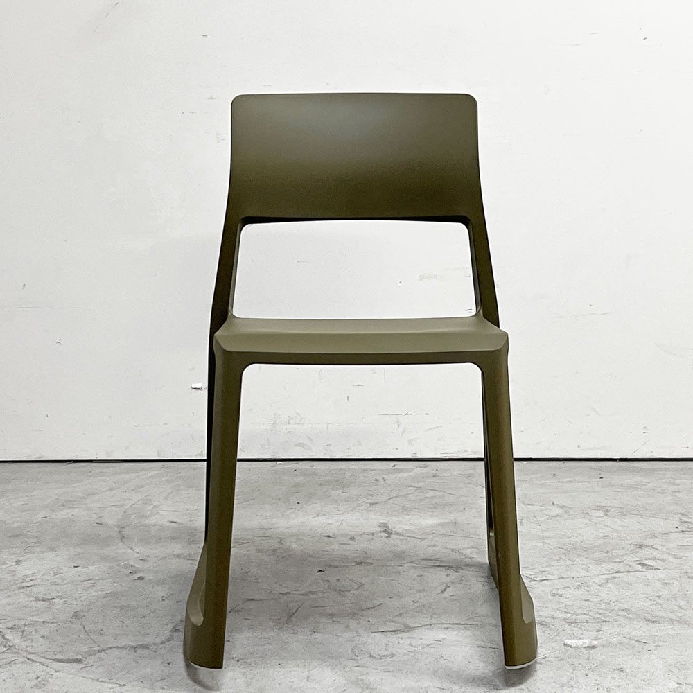 ヴィトラ Vitra ティプトン Tip Ton ワークチェア ダイニングチェア デスクチェア オリーブ スタッキング チルト機能 定価￥40.700- ●