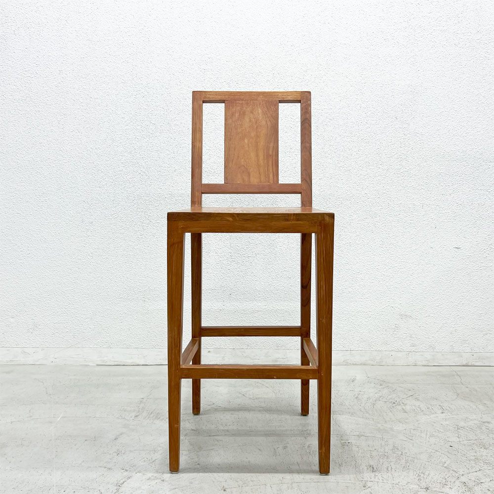 チーク 無垢材 teak wood ハイチェア カウンターチェア OLD JAVA アジアン スタイル A 〓