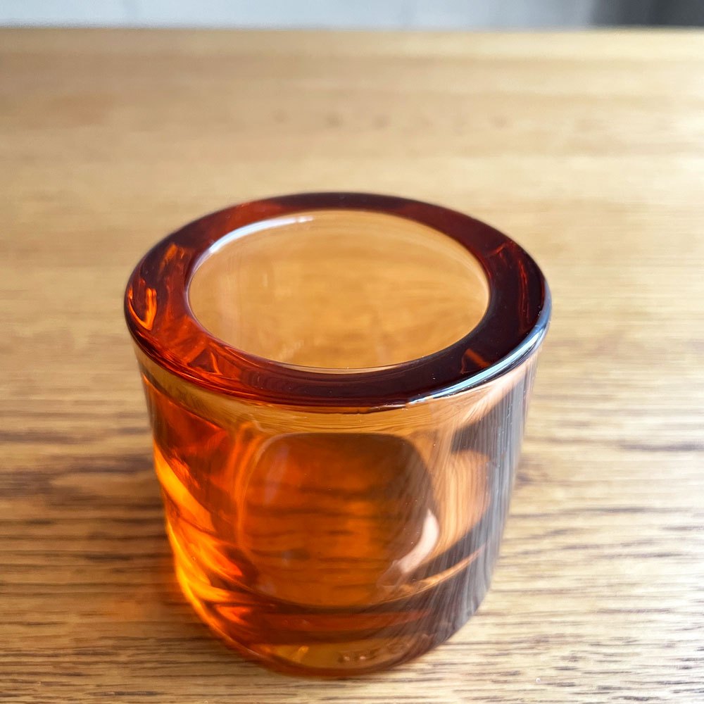 イッタラ iittala マリメッコ marimekko キビ kivi キャンドルホルダー セビリアオレンジ 60mm ヘイッキ・オルヴォラ フィンランド  廃番カラー ♪