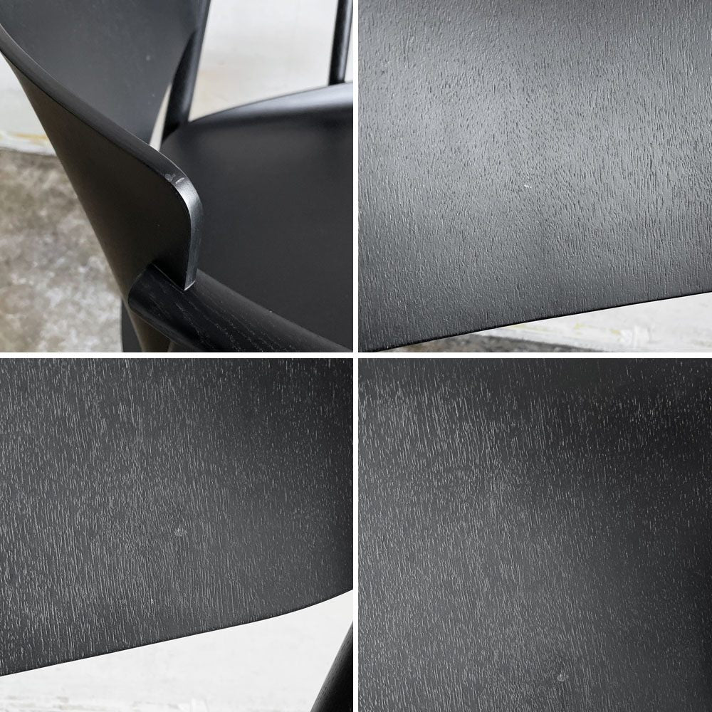 フリッツハンセン Fritz Hansen エヌゼロワン N01 ダイニングチェア アームチェア ブラック オーク無垢材 佐藤オオキ nendo 参考定価￥139,480- ■