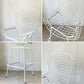 ノル Knoll Counter Height Stool カウンター ハイスツール ワイヤーチェア ホワイト ハリー・ベルトイア ミッドセンチュリー シートパッド付き ビンテージ ★