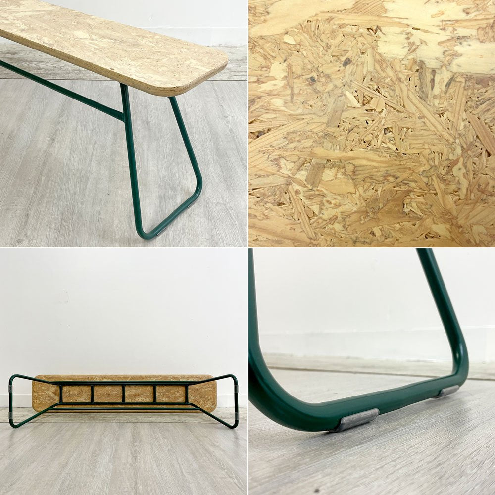チー chii ベンチ ch02 OSB × スチール W120cm グリーン 小林幹也 インダストリアル シンプルモダン 定価￥41,800- ●