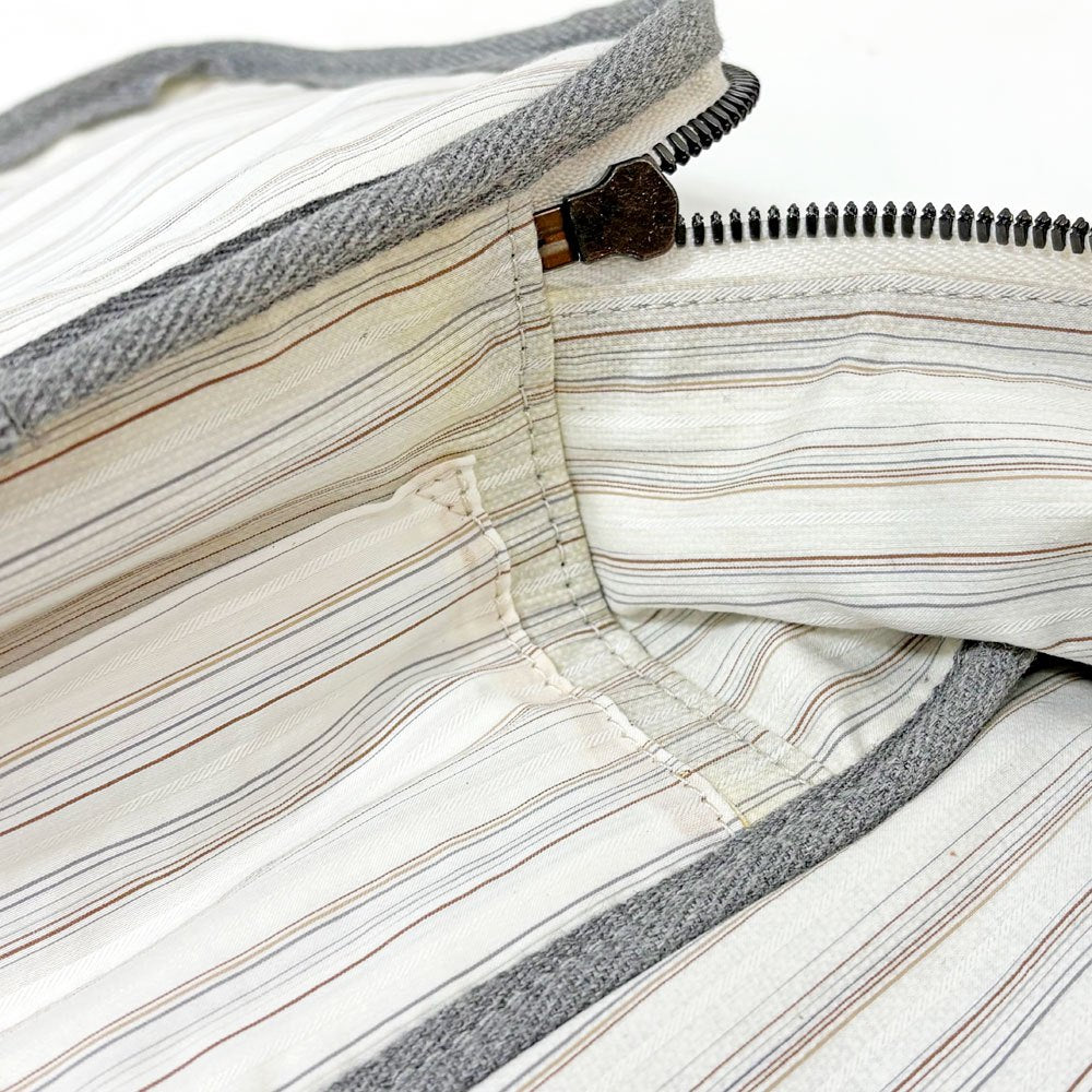 ブルネロクチネリ BRUNELLO CUCINELLI スウェット生地 ハンドバッグ ポーチ イタリア 約W26.5×D9×H15.5cm ●
