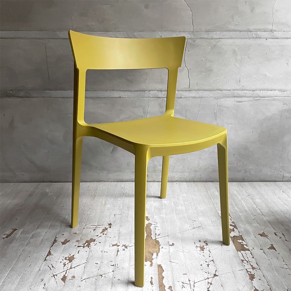 カリガリス Calligaris スキン SKIN ダイニングチェア スタッキング マットマスタードイエロー 廃番カラー 参考定価¥21,670- A ♪
