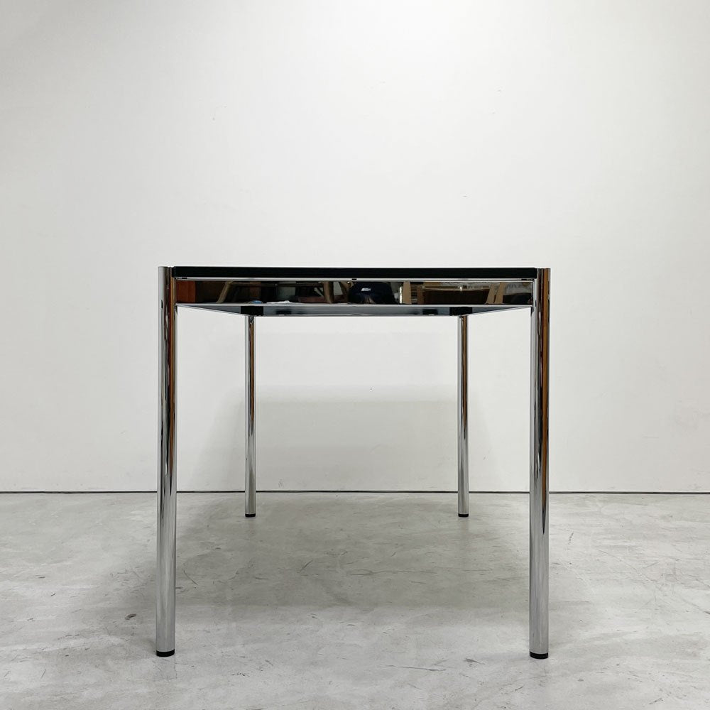 USMモジュラーファニチャー USM Haller USMハラーテーブル ワーキングデスク ダイニングテーブル W125×D75×H74cm パールグレーラミネート(ホワイト) 高さ調整機能付 ●