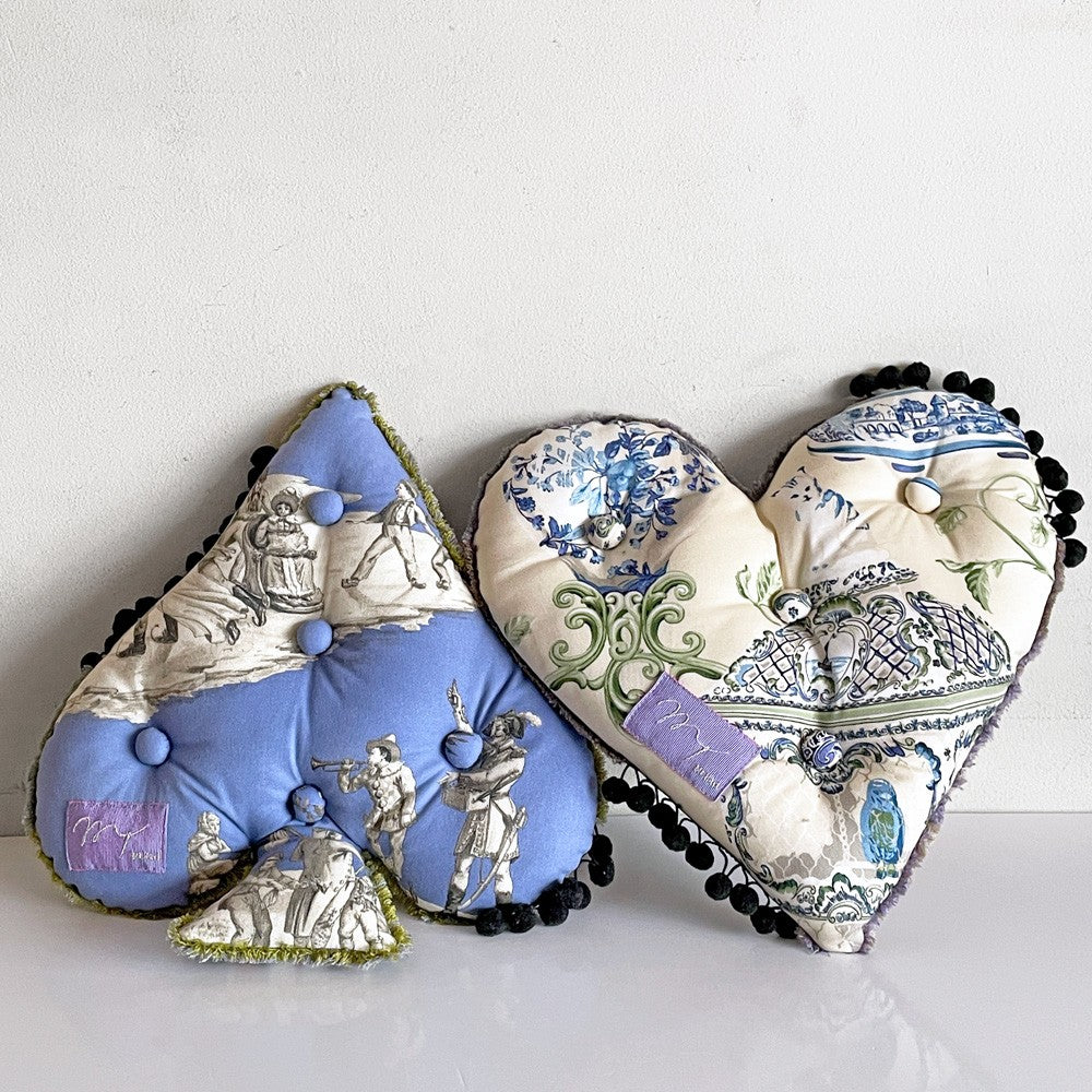 マウントハリ Mt.Hari ハート クッション 刺繍 H.P.DECO エイチピーデコシボネ cibone ATLIER取り扱い ■