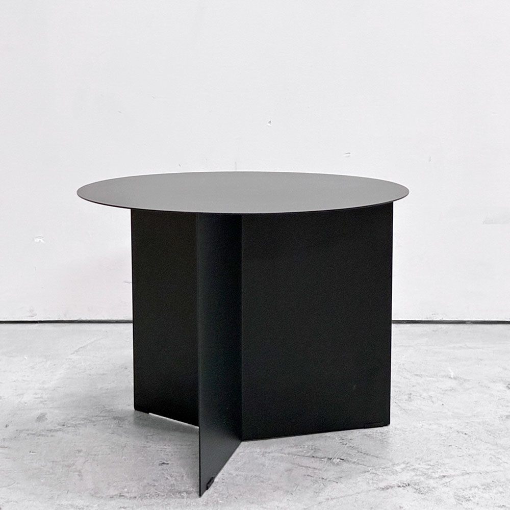 ヘイ HAY スリットテーブル SLIT TABLE XL サイドテーブル ローテーブル ラウンド Φ45cm スチール ブラック 北欧 デンマーク モダン C ●