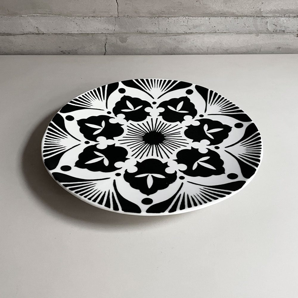 ツェツェアソシエ Tse＆Tse associees お腹ペコペコのお皿たち  les affamés ナヴォイ 大皿プレート ウズベキスタン模様 ブラック フランス パリ 廃番 ♪