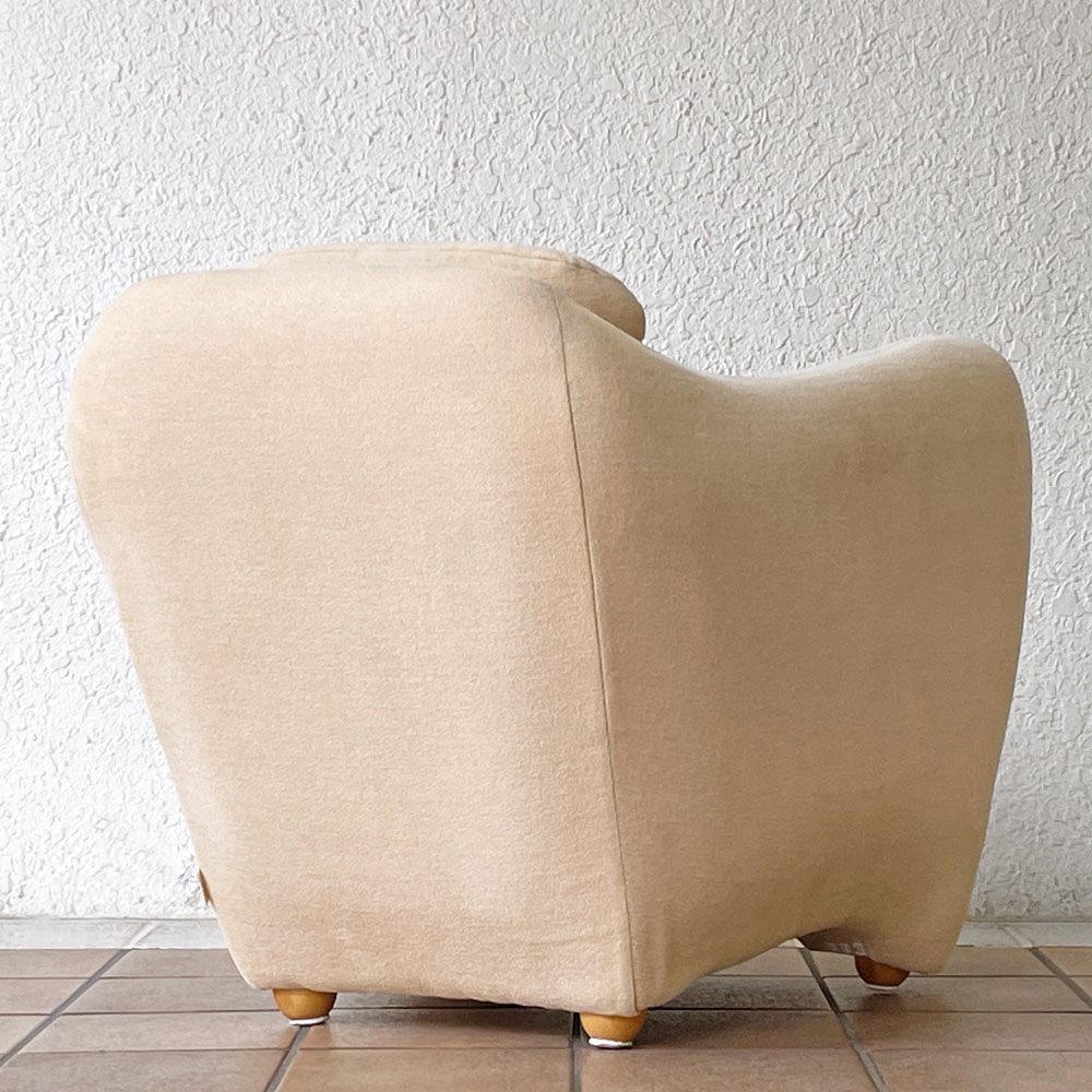 イデー IDEE ミニミラーアームチェア MINI MILLER ARM CHAIR パーソナルチェア シングルソファ ファブリック ベージュ 廃番色 ◇
