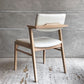シギヤマ家具 CC-003CHAIR セミアームチェア ダイニングチェア オーク材 PVCレザー ホワイト モダンテイスト B ♪