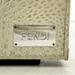 フェンディカーサ FENDI CASA クロコ型押し 牛革 コーヒーテーブル ローテーブル W120cm コの字 高級家具 イタリアモダン ●
