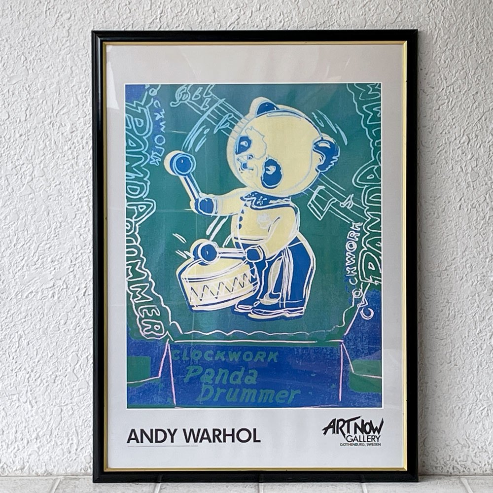 アンディウォーホル ANDY WARHOL 時計仕掛け パンダドラマー "Clockwork Panda Drummer" ポスター Art Now Gallery スウェーデン 額装品 ◇