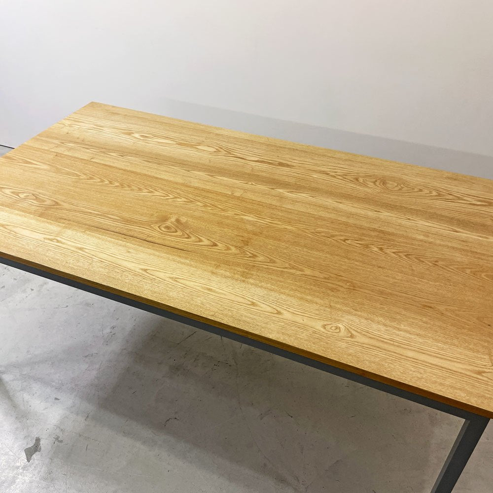 ノートファニチャー NAUT furniture アトリエテーブル Atelier table ダイニングテーブル タモ無垢材 スチールレッグ ナチュラル ●