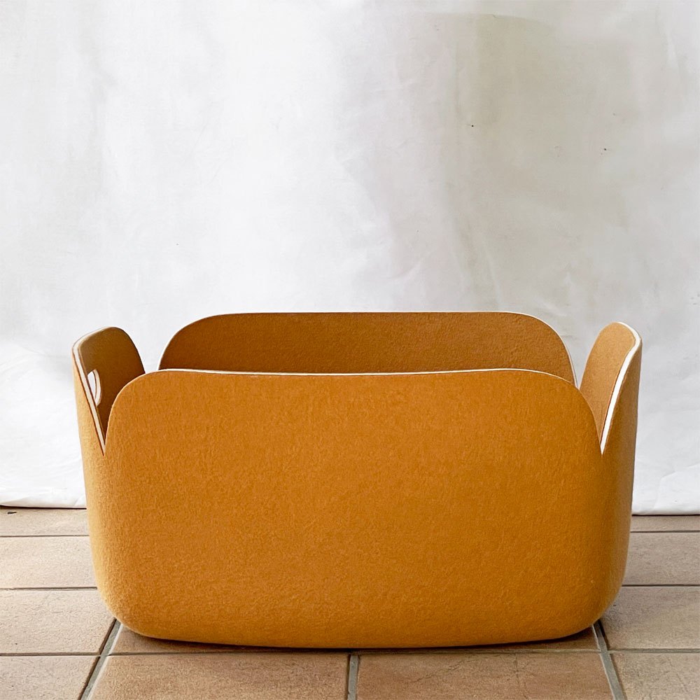 ムート MUUTO レストアバスケット RESTORE BASKET レギュラー バーントオレンジ フェルト地 ミカ トルバネン 専用袋付き デンマーク A ◇