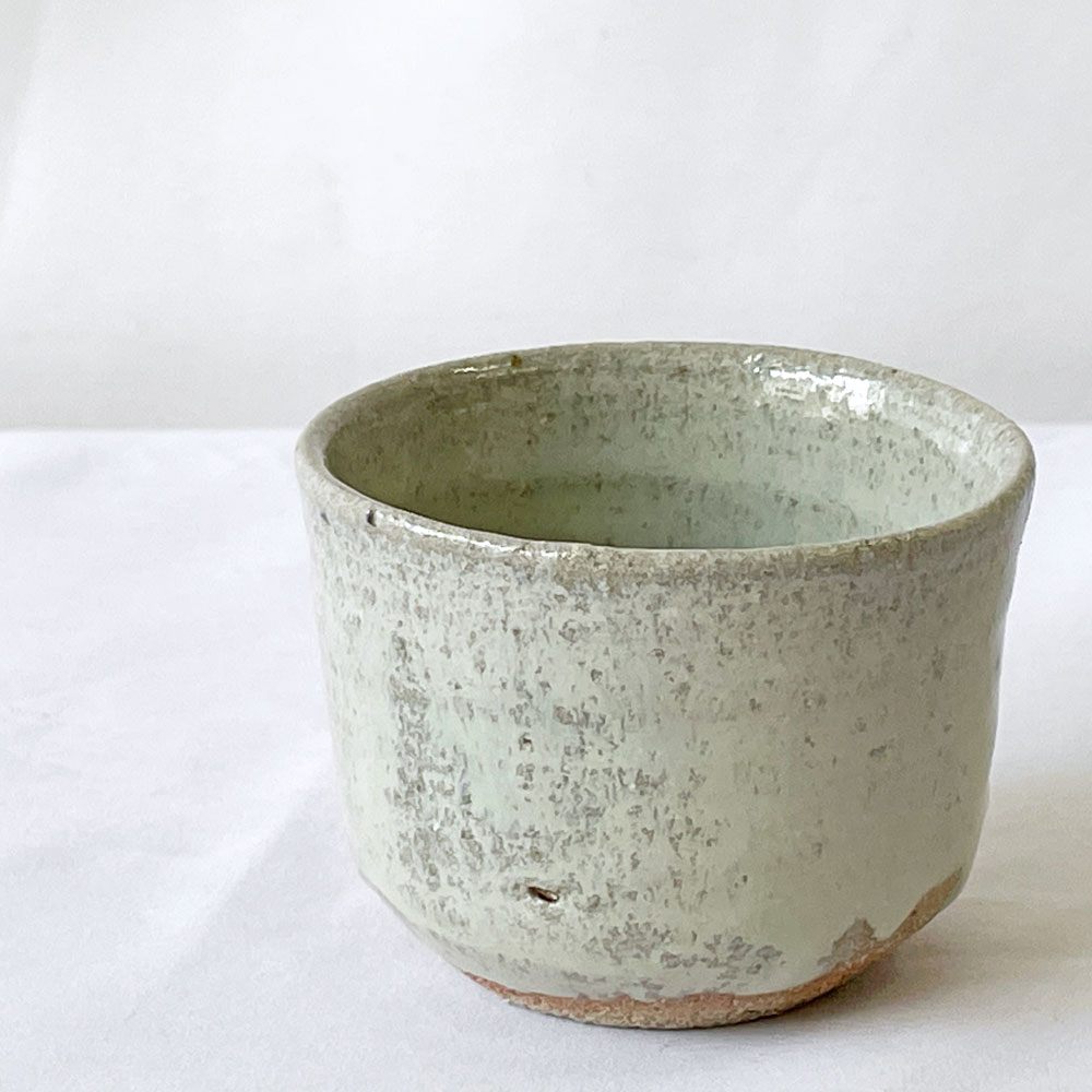 唐津焼 斑唐津 竹花正弘 ぐい呑 箱付き Φ7cm 陶芸家 現代作家 A ◇