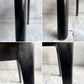 ネイサンファニチャー NATHAN Furniture  ダイニングチェア チークプライウッド ブラックフレーム ファブリック ブルー系カラー 英国 UKビンテージ 張り替え済み A ♪