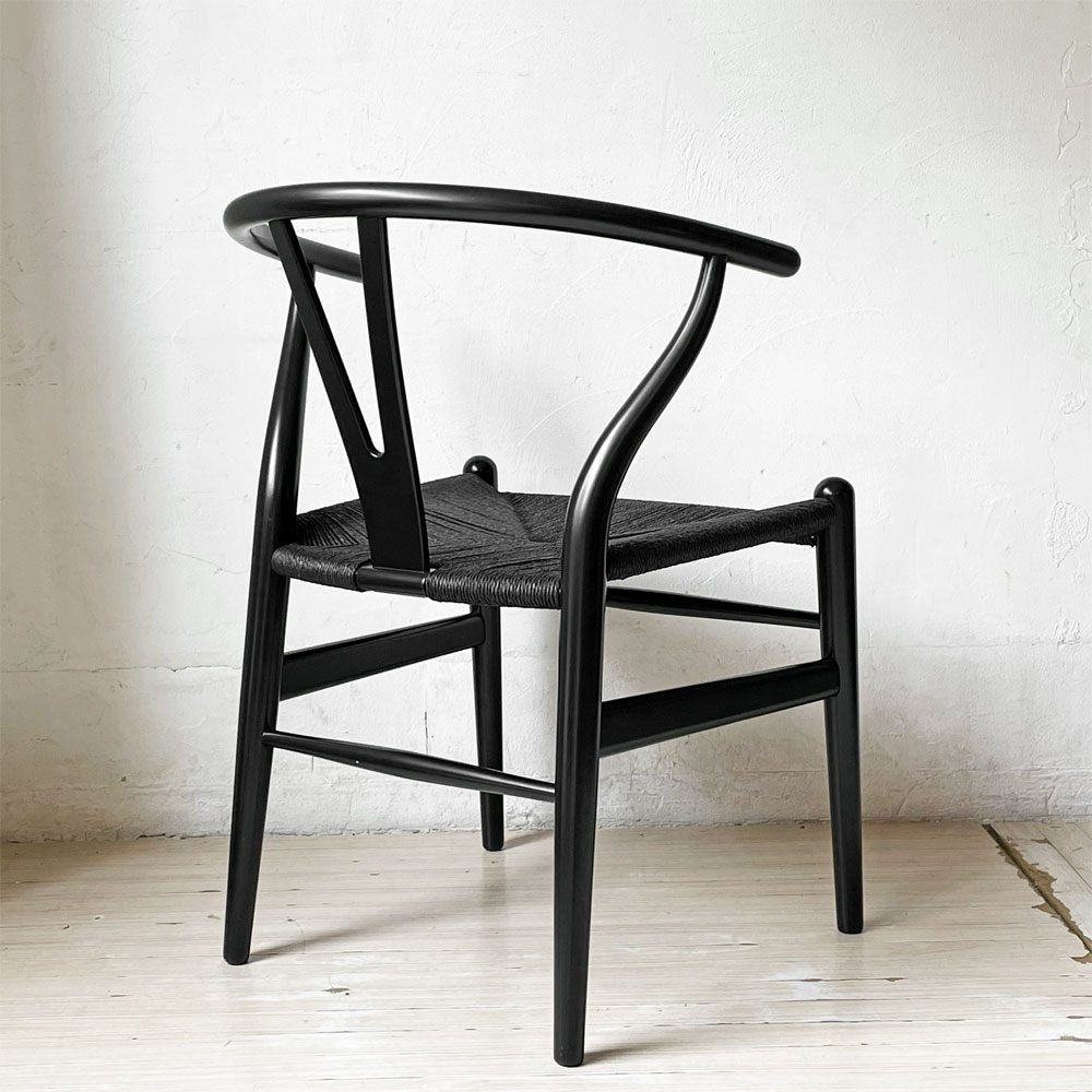 カールハンセン＆サン Carl Hansen & Son CH24 Yチェア ブラックラッカー × ブラックペーパーコード ハンス・J・ウェグナー ビーチ材 北欧家具 定価￥118,800- B ★