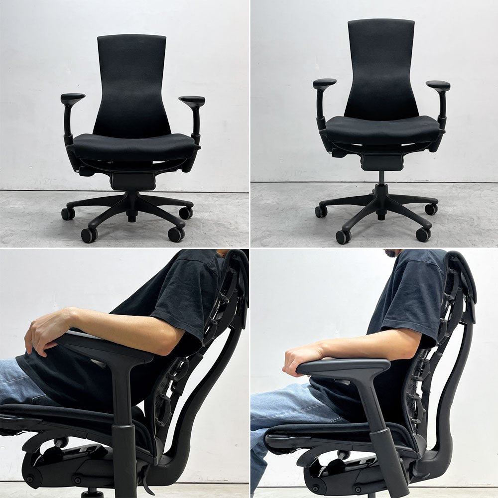 ハーマンミラー Herman Miller エンボディチェア デスクチェア オフィスチェア ジェフ・ウェバー ビル・スタンフ シンク ブラック 2021年製 定価¥306,900- ●