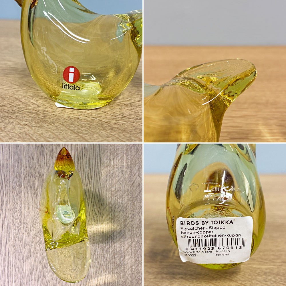 イッタラ iittala バーズバイトイッカ Birds by Toikka シエッポ Sieppo レモン×コッパー 箱付き オイバ・トイッカ イッタラバード 定価￥41,800- ◎