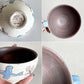 すずきまこと マグカップ 鳥と花柄 陶器 Φ9.5×H6 現代作家 ■