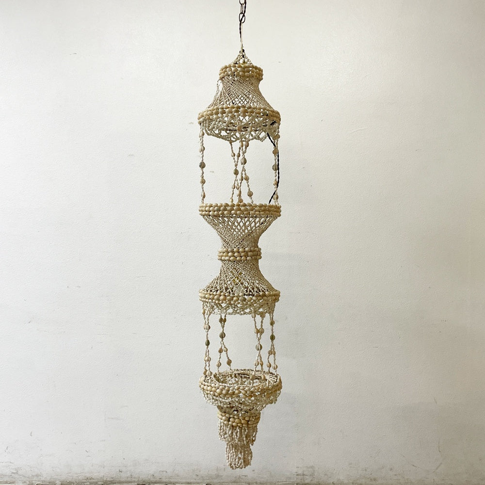 ビンテージ vintage シェル 貝殻 シャンデリア ペンダントランプ ホテルスタイル リゾートインテリア ●