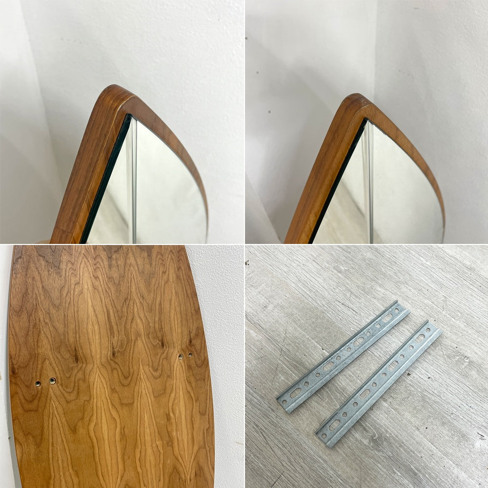ポラダ porada サーフ1 SURF1 ウォールミラー 壁掛け 姿見 ウォールナット材 イタリア アクタス ACTUS取り扱い 定価\149,600- ●