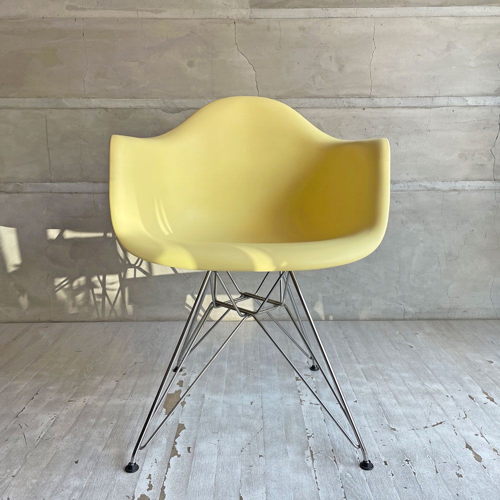 ハーマンミラー Herman Miller アームシェルチェア ポリプロピレン エッフェルベース ペールイエロー PALE YELLOW イームズ C&R ミッドセンチュリー 廃番カラー♪