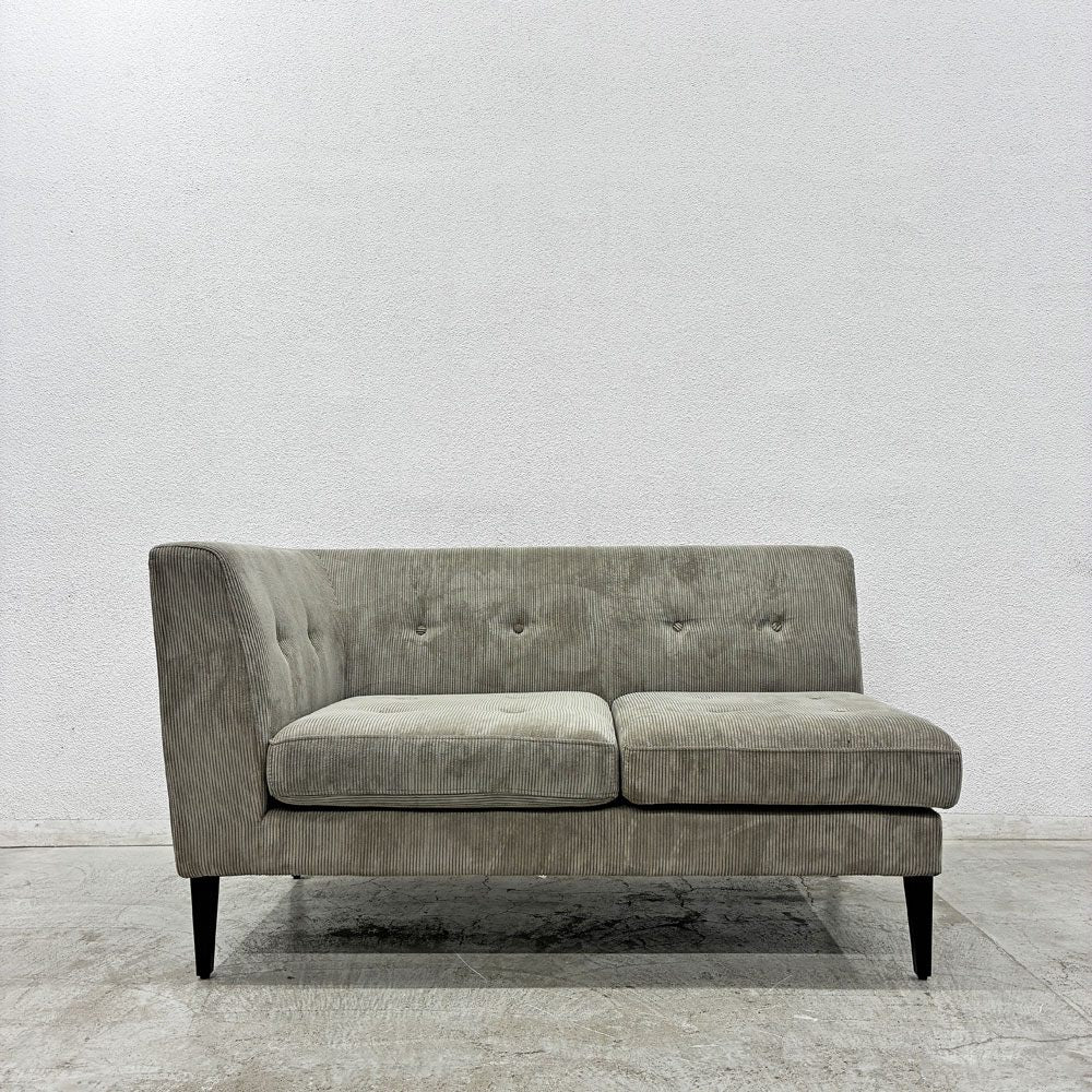 クラッシュゲート CRASHGATE ノットアンティークス Knot Antiques グレス GRESS 2人掛けソファ 右肘 W140cm コーデュロイ 定価￥88,000- 〓