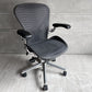 ハーマンミラー Herman Miller アーロンチェア  Aeron Chair タキシードメッシュ フル装備 Bサイズ ポスチャーフィット ポリッシュドアルミベース レザーアーム ビル・スタンフ ＆ ドン・チャドウィック ♪