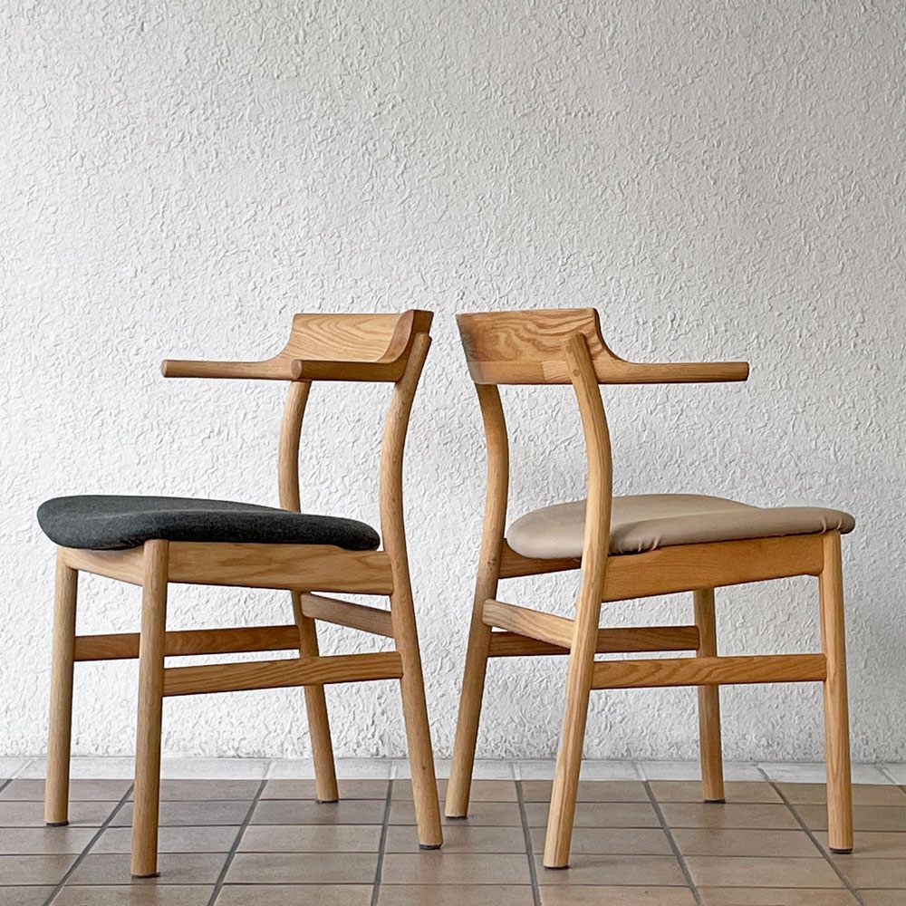 アクタス ACTUS スープ SOUP ダイニングチェア タイプC オーク材 オイル仕上げ ハーフアーム ファブリック 受注生産品 ◇